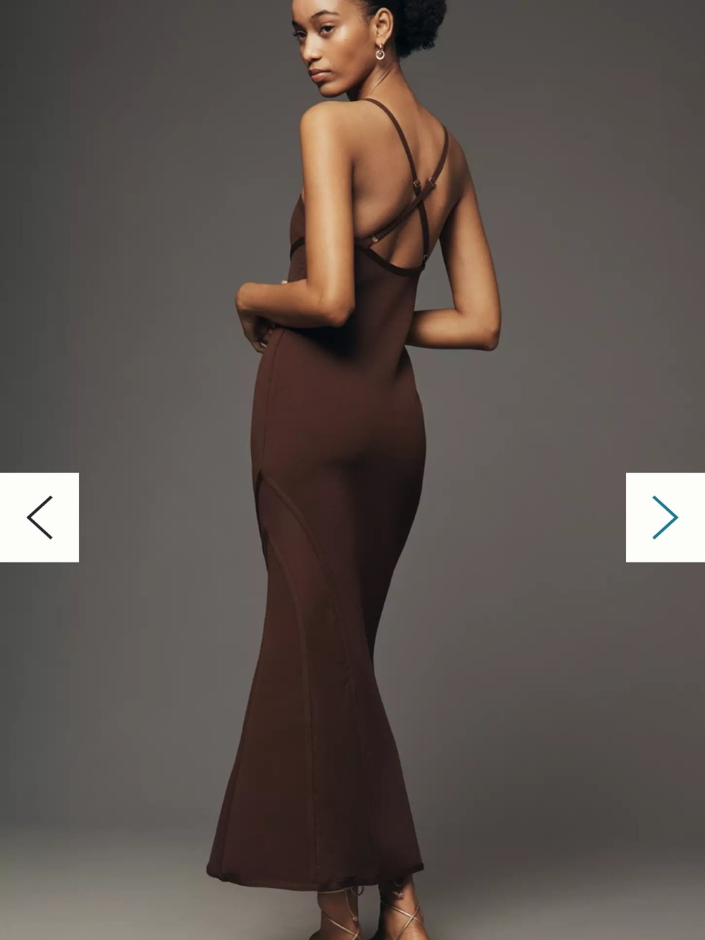 Siempre Women’s Brown Maxi Dress - Picture 3 of 3